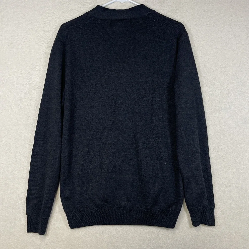J.Crew Men's M Merino Wool Cardigan Sweater V-Neck Button Patch Pockets